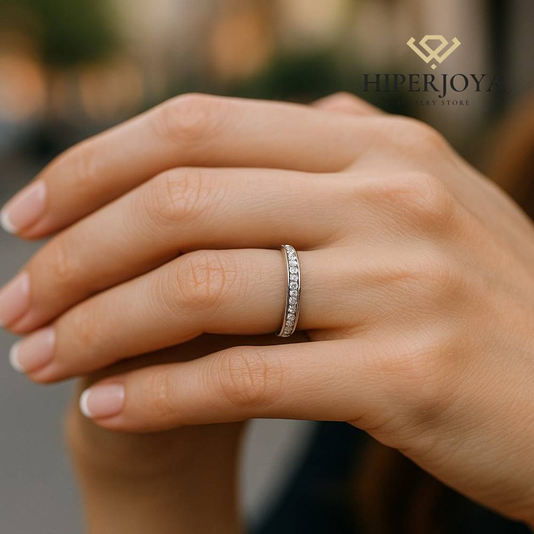 Anillo de compromiso Oro blanco 4