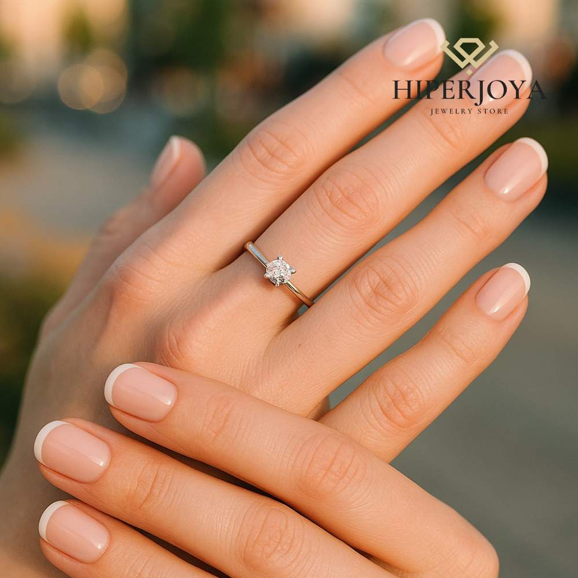 Anillo de compromiso Oro blanco 8