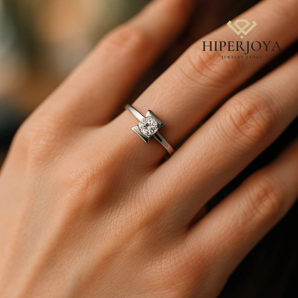 Anillo de compromiso Oro blanco 8