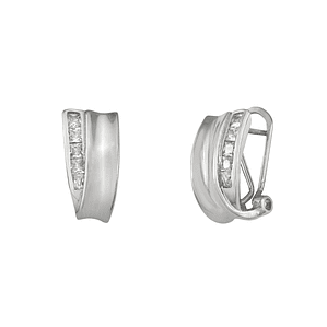 Pendientes de plata con cierre omega