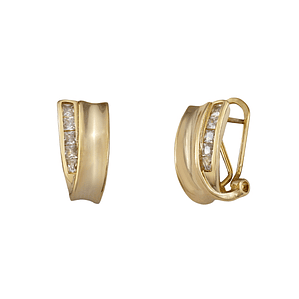 Pendientes de plata bañados en oro 18k