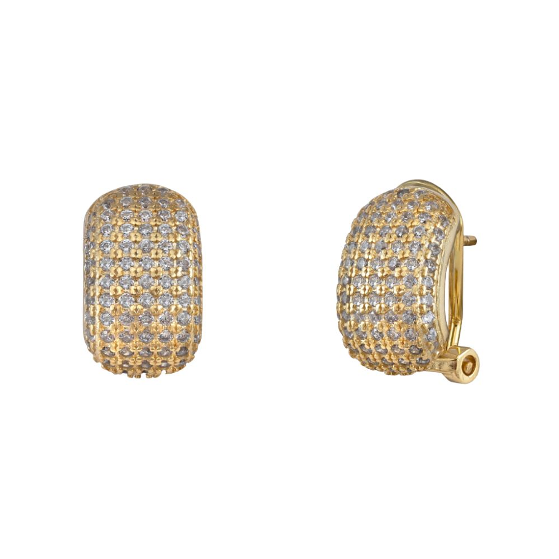 Pendientes plata bañados en oro  1