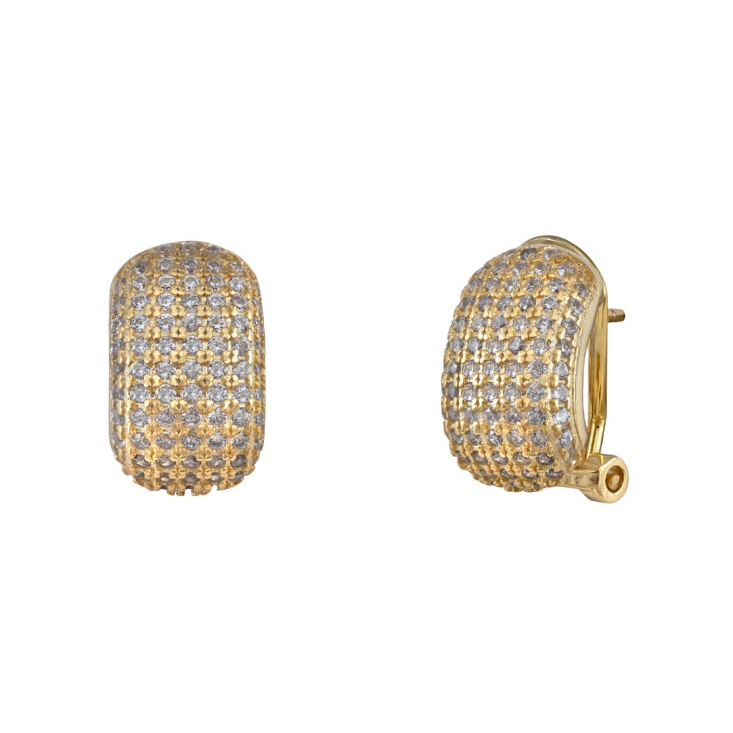 Pendientes plata bañados en oro  1