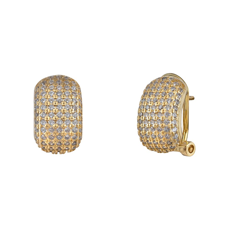 Pendientes plata bañados en oro  1