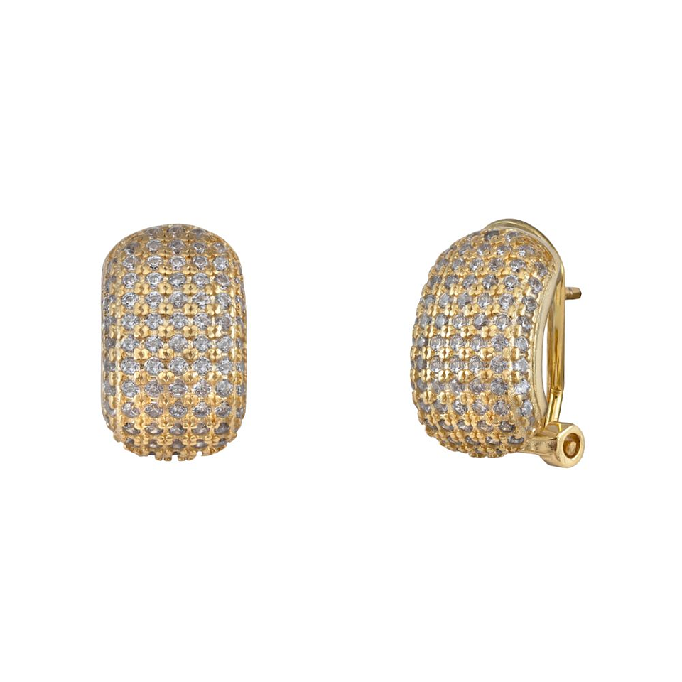 Pendientes plata bañados en oro  1