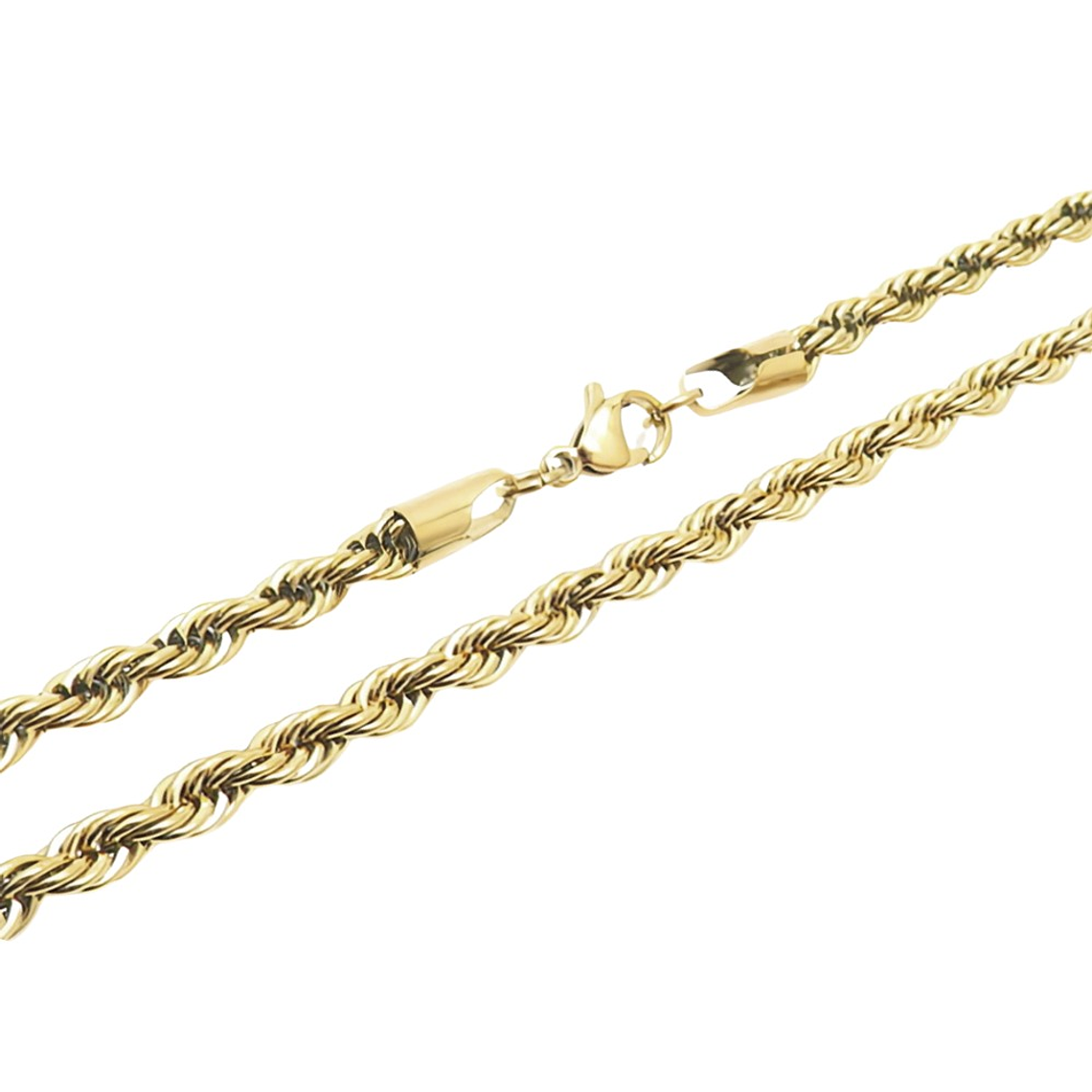 Cadena de hombre acero con baño de oro  1