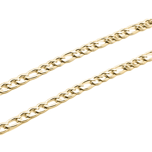 Cadena de acero y baño de oro 