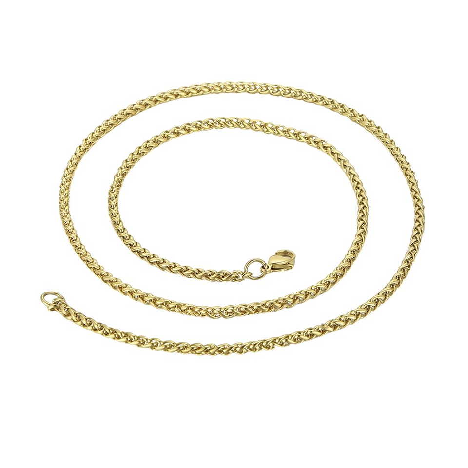 Cadena con baño de oro y acero inoxidable 1