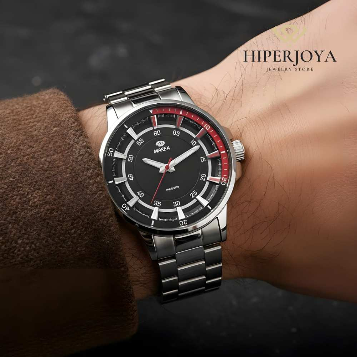 Reloj de acero tres agujas  1