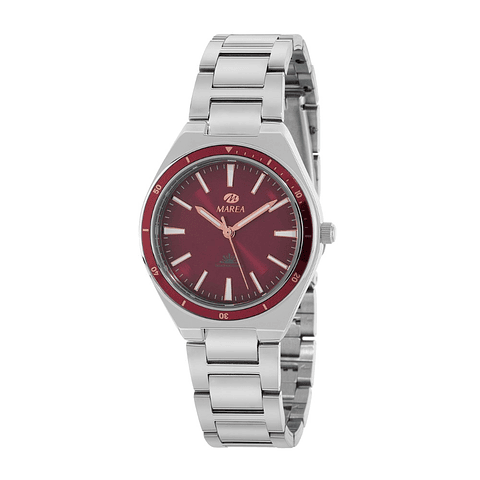 Reloj con esfera roja para mujer