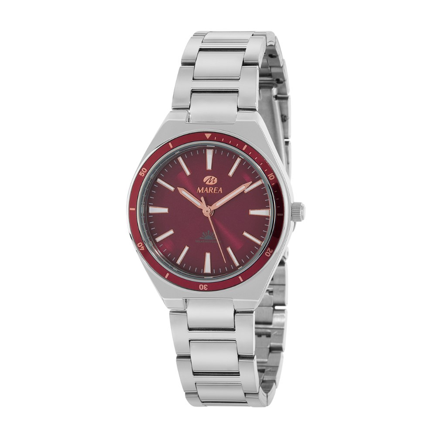 Reloj con esfera roja para mujer 1