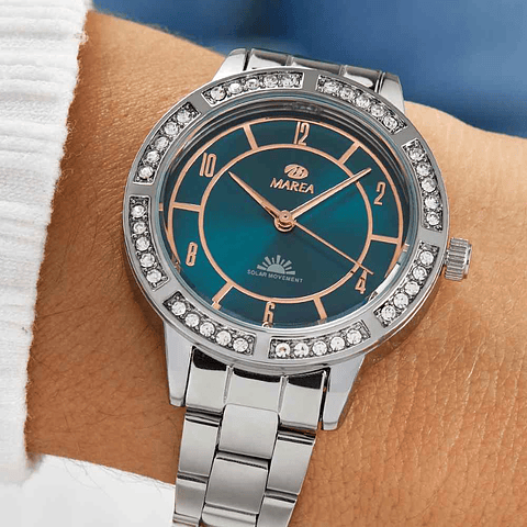 Reloj de carga solar para mujer