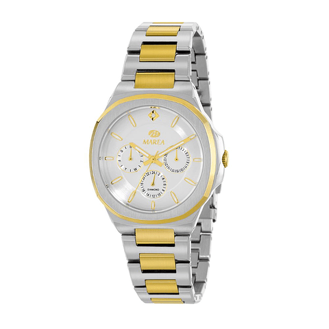 Reloj multifuncion bicolor para mujer