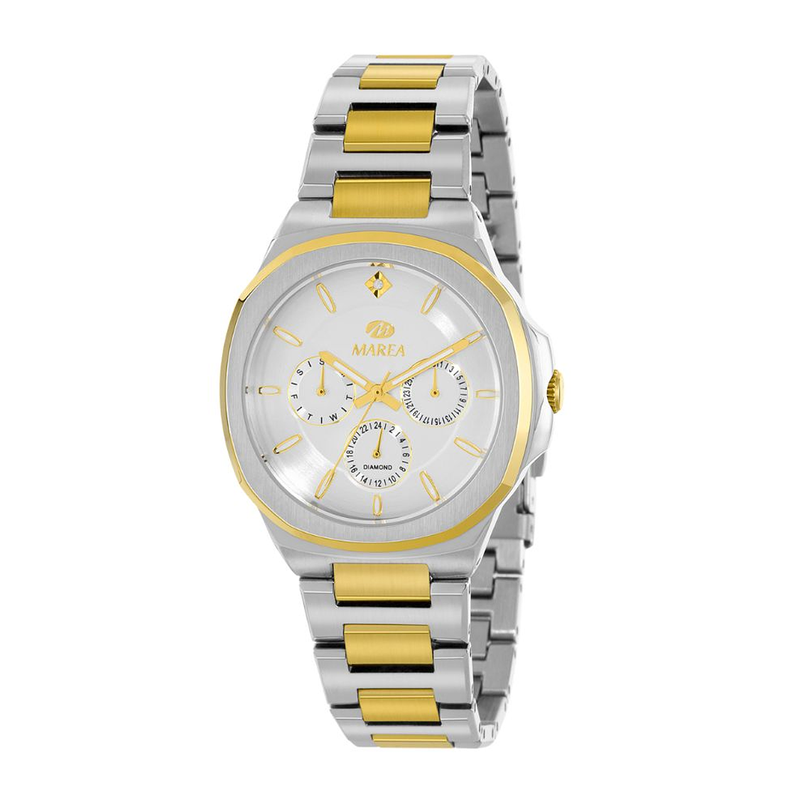 Reloj multifuncion bicolor para mujer 1