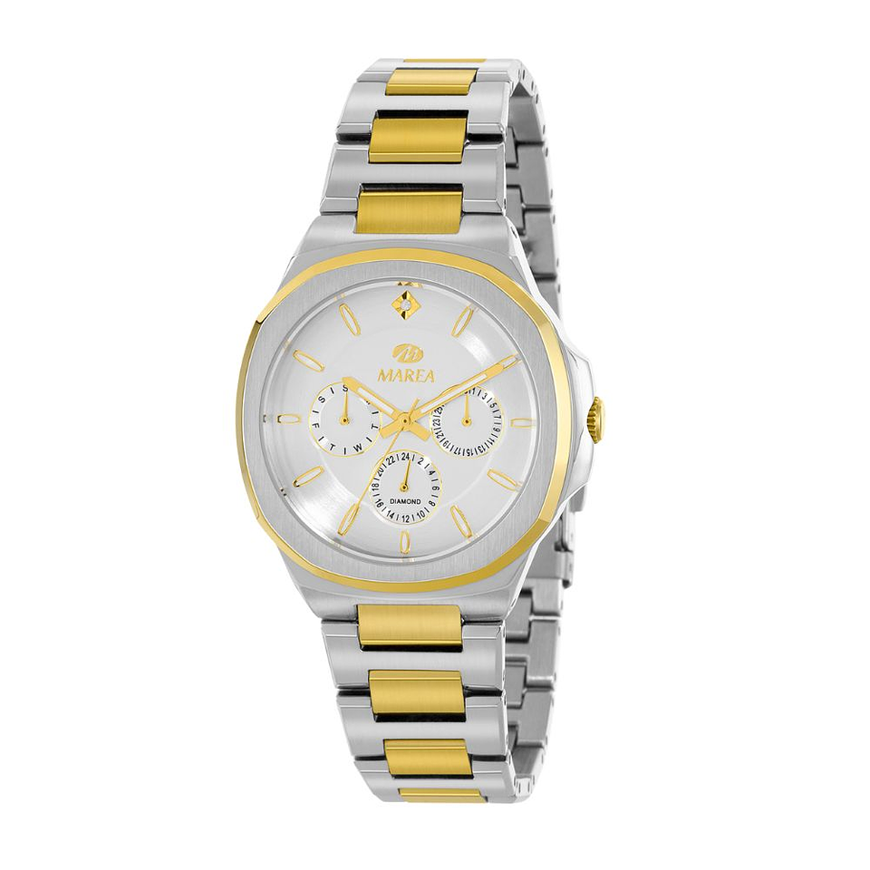 Reloj multifuncion bicolor para mujer 1