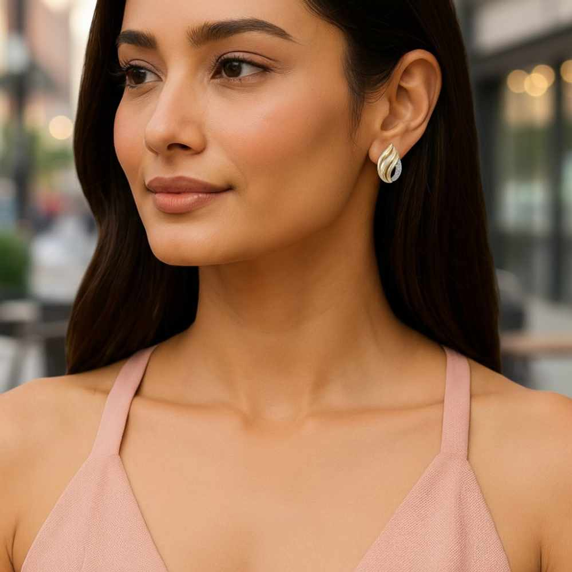 Pendientes dorados elegantes 3