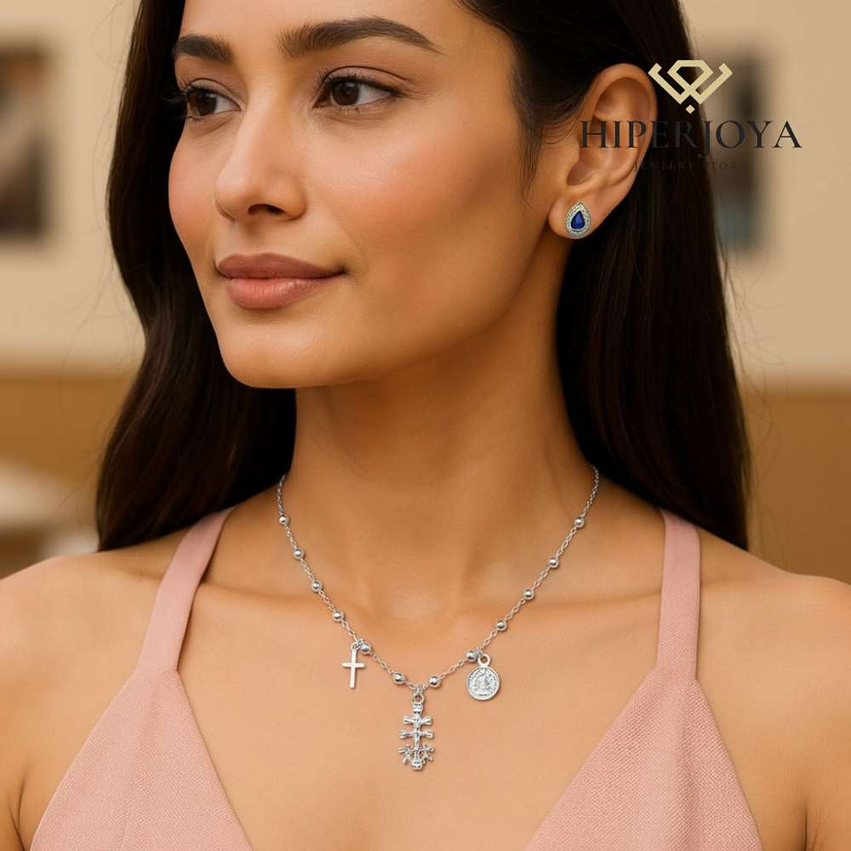 Cruz de caravaca plata  2