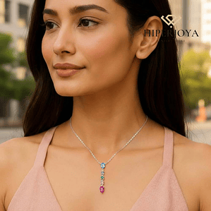 Collar file aura plata de ley 