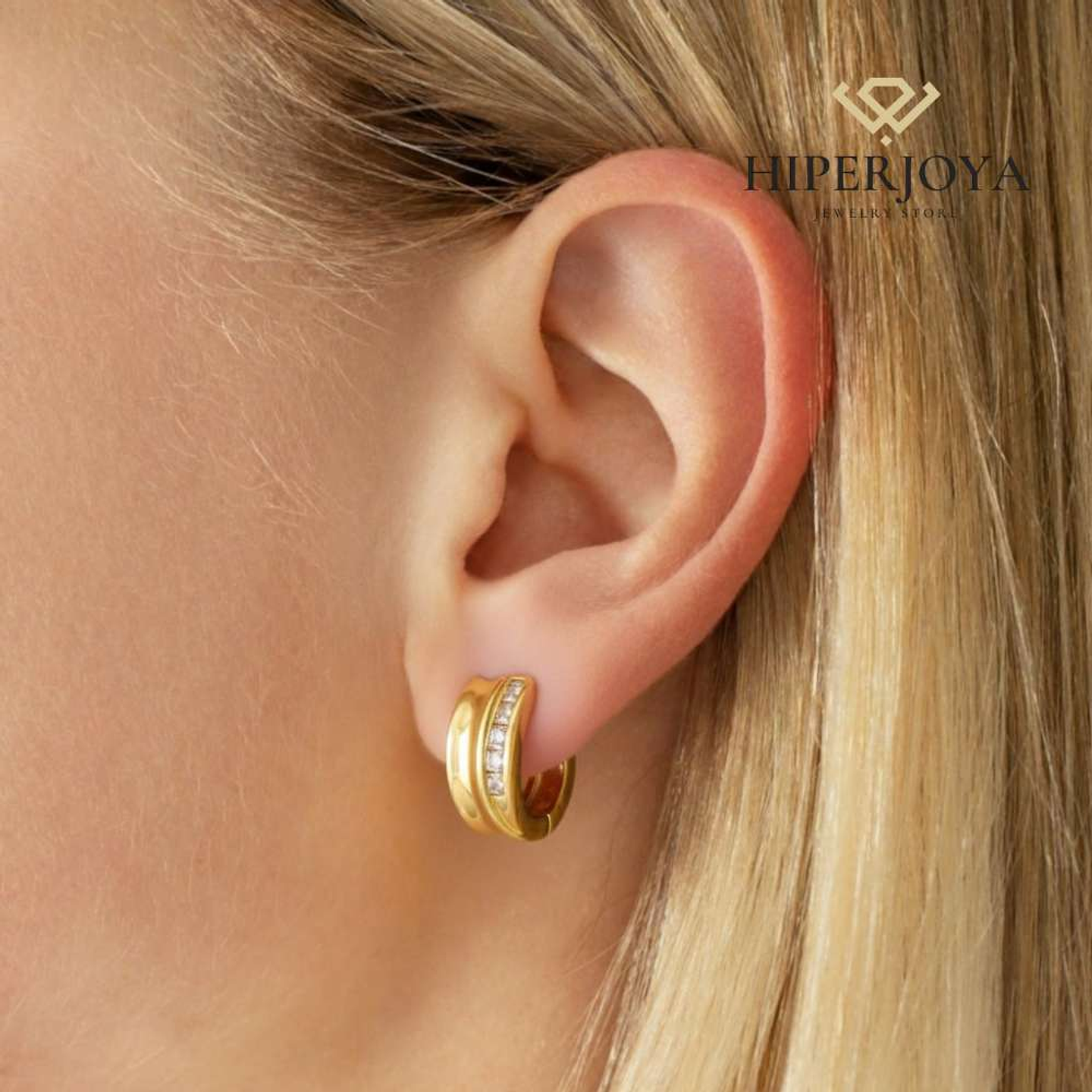 Pendientes de plata bañados en oro 18k 2