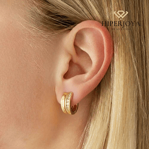 Pendientes de plata bañados en oro 18k
