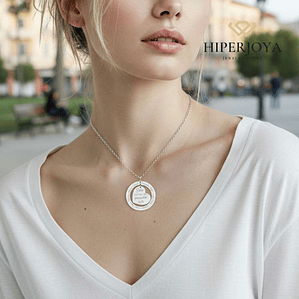 Colgante leyenda personalizada plata