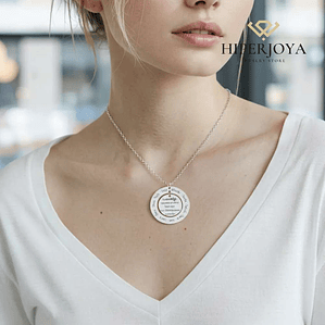 Colgante personalizado maestra leyenda plata