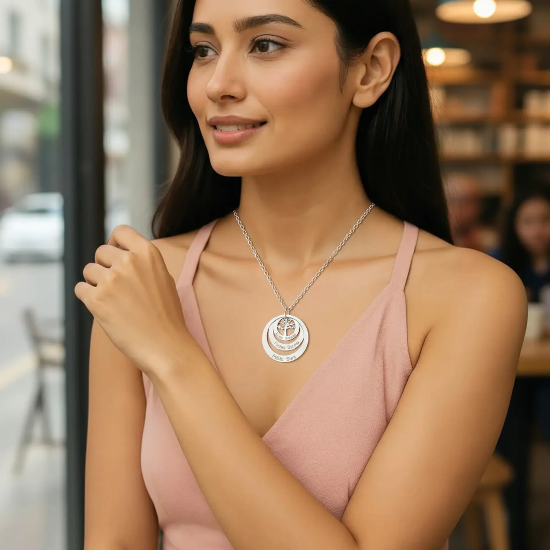 Colgante personalizado nombres plata 5