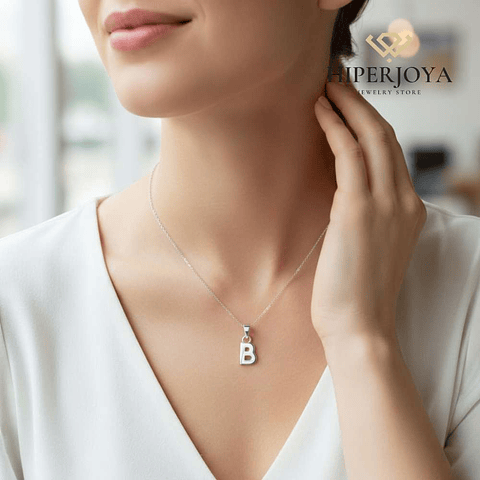 Colgante inicial B plata