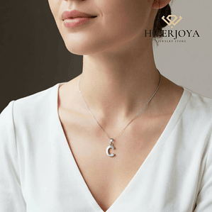 Colgante inicial C plata