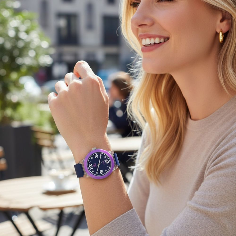 Reloj para mujer de esfera violeta  3