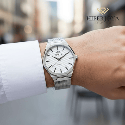 Reloj color plata para hombre 