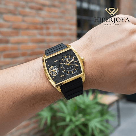 Reloj de tres agujas de silicona 