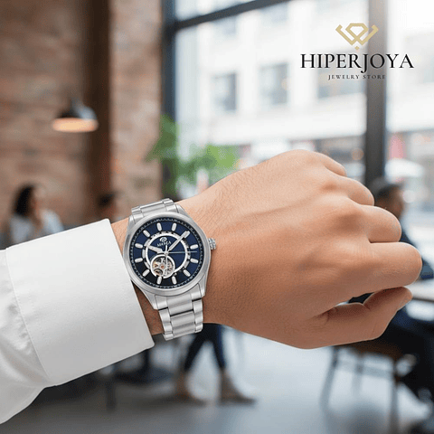 Reloj de acero automático movimiento japonés 