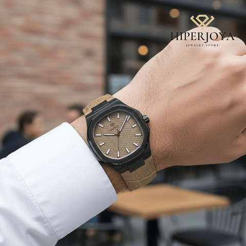 Reloj de piel para caballero 