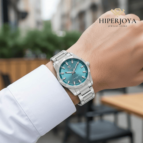 Reloj movimiento japonés de acero 