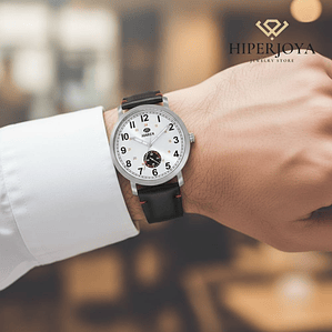 Reloj negro movimiento japonés tres agujas y cartera 