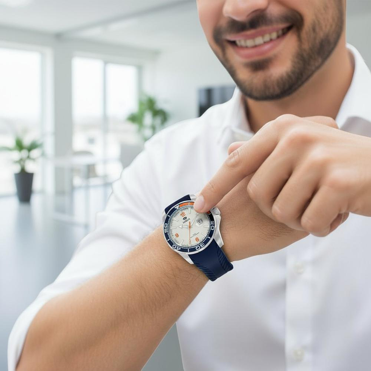 Reloj de silicona color azul marino  1