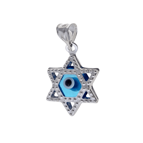 Colgante ojo turco con forma de estrella 