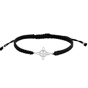 Pulsera de hilo y nudo de bruja 