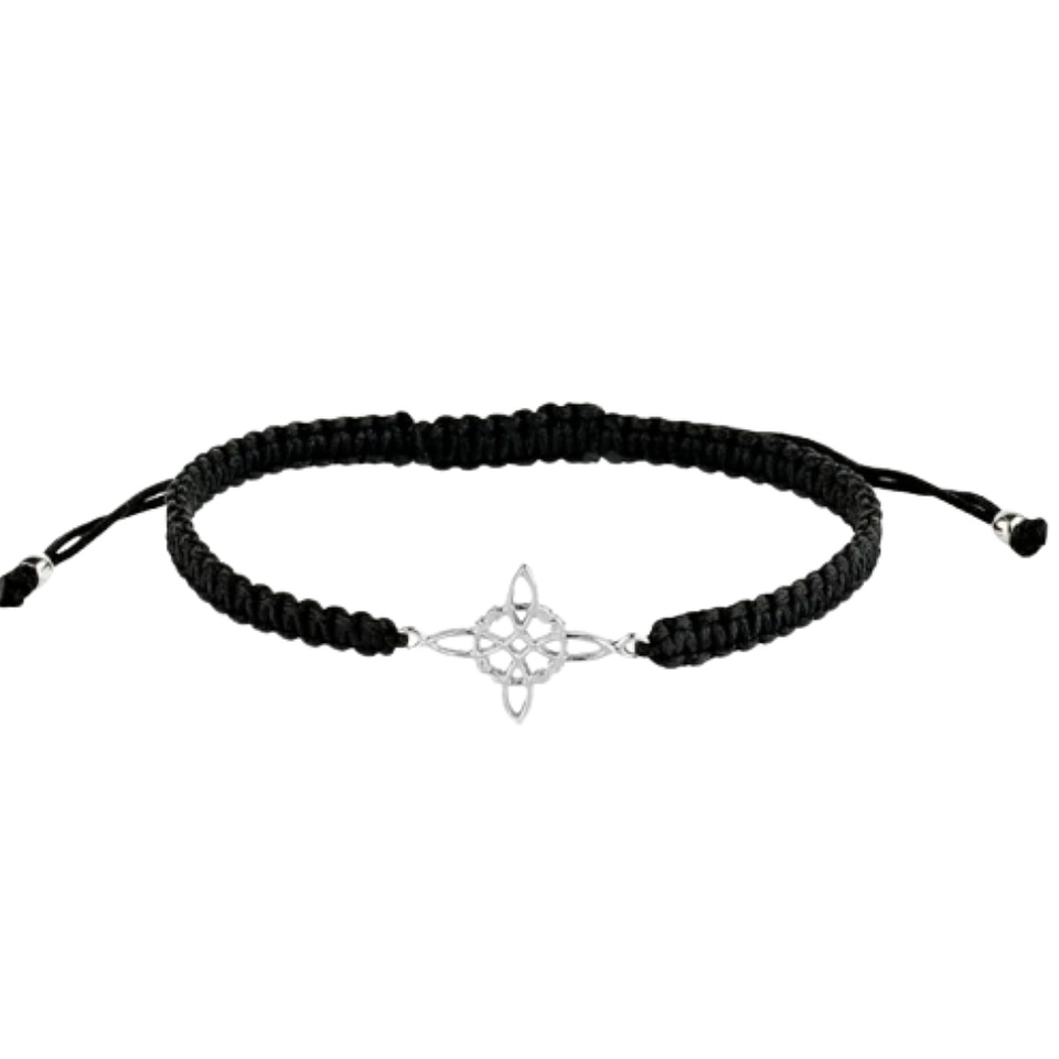 Pulsera de hilo y nudo de bruja  1