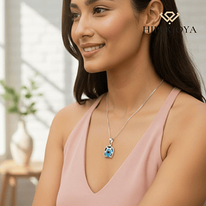 Colgante ojo turco de herradura 