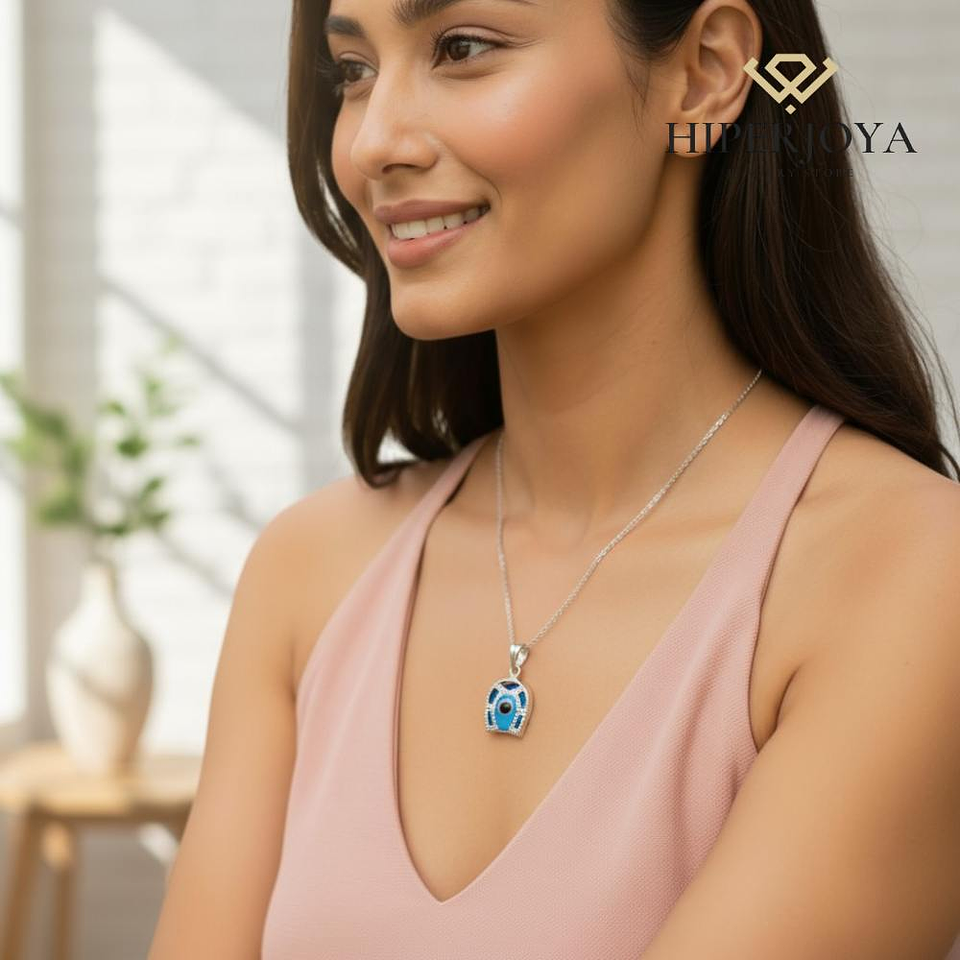 Colgante ojo turco de herradura  2