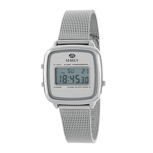 Reloj para mujer plateado digital 
