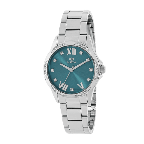 Reloj de acero plateado 