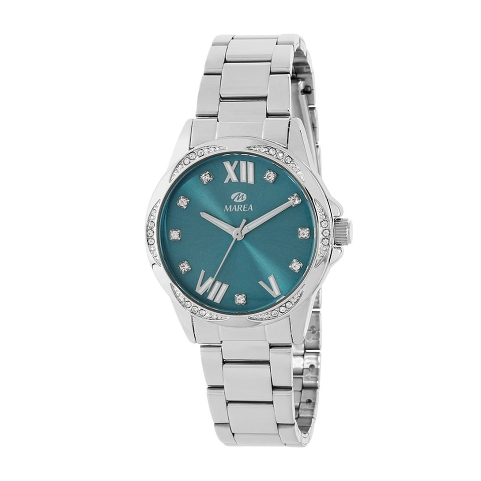 Reloj de acero plateado  1