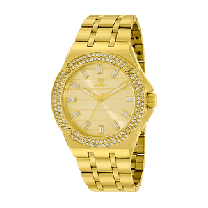 Reloj dorado de acero para hombre
