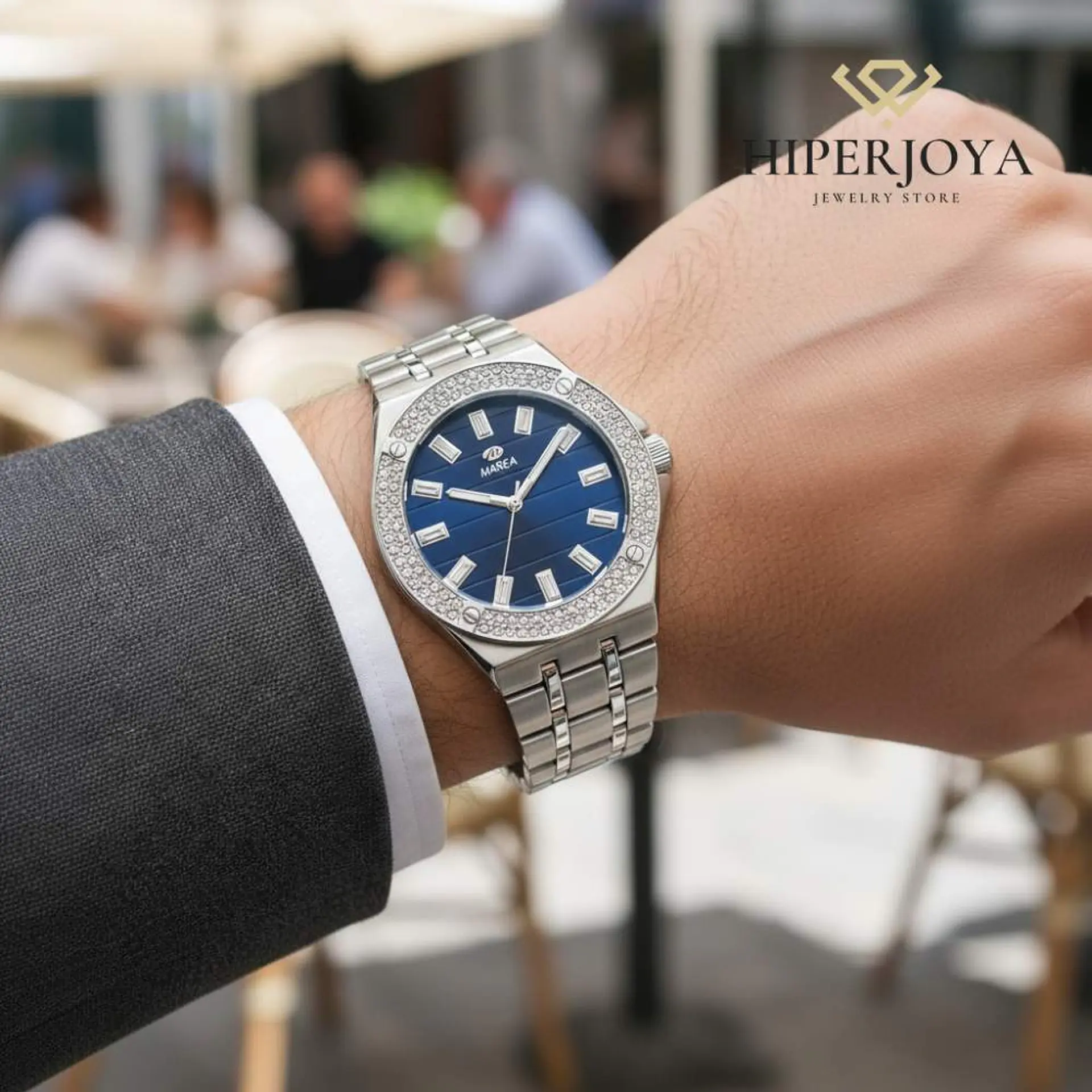 Reloj para hombre de esfera azul  2