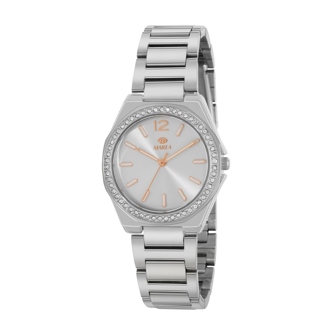 Reloj plateado para mujer  1