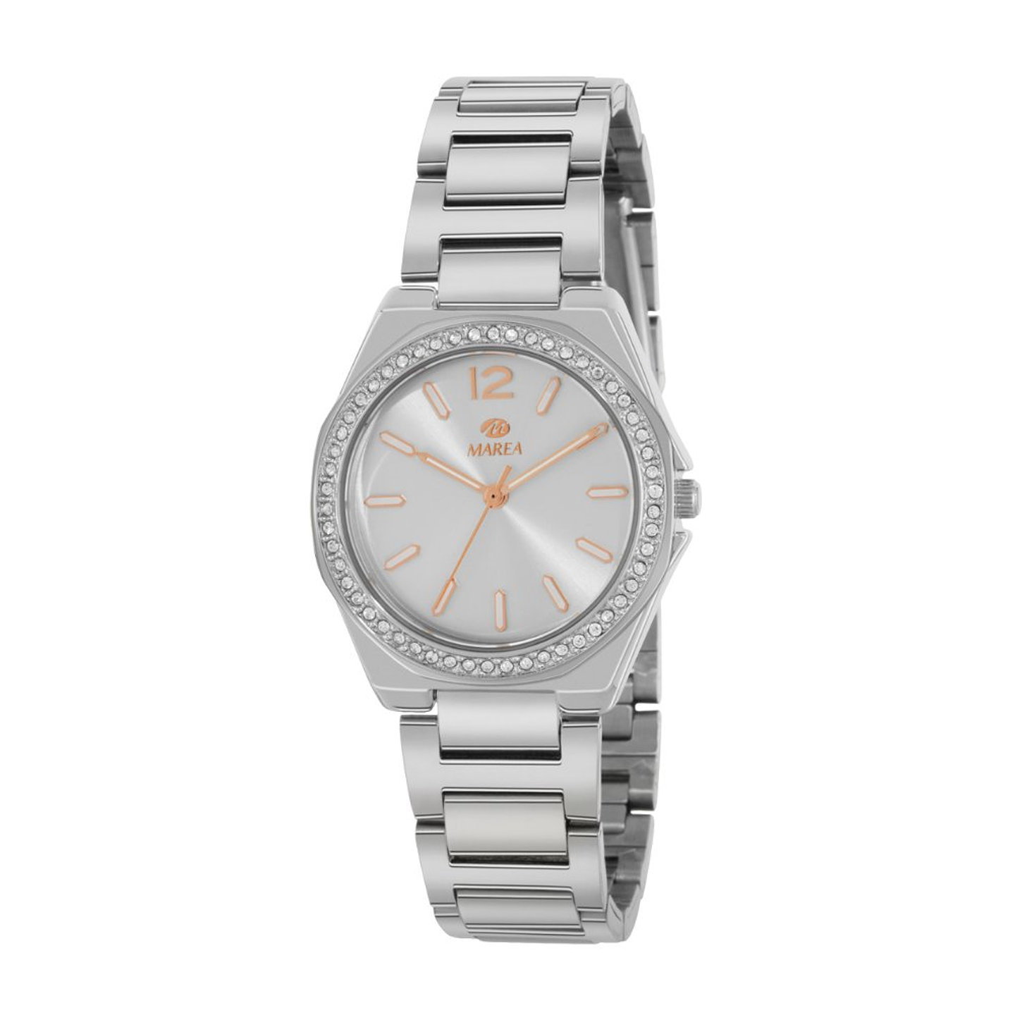 Reloj plateado para mujer  1