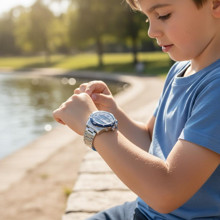 Reloj para niño con correa de acero  3
